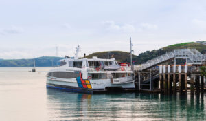 Ferry leaving Waiheke Island