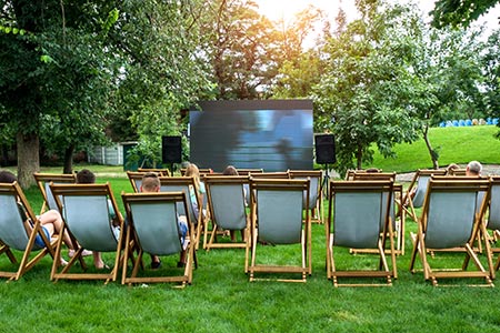 outdoor sunset cinema