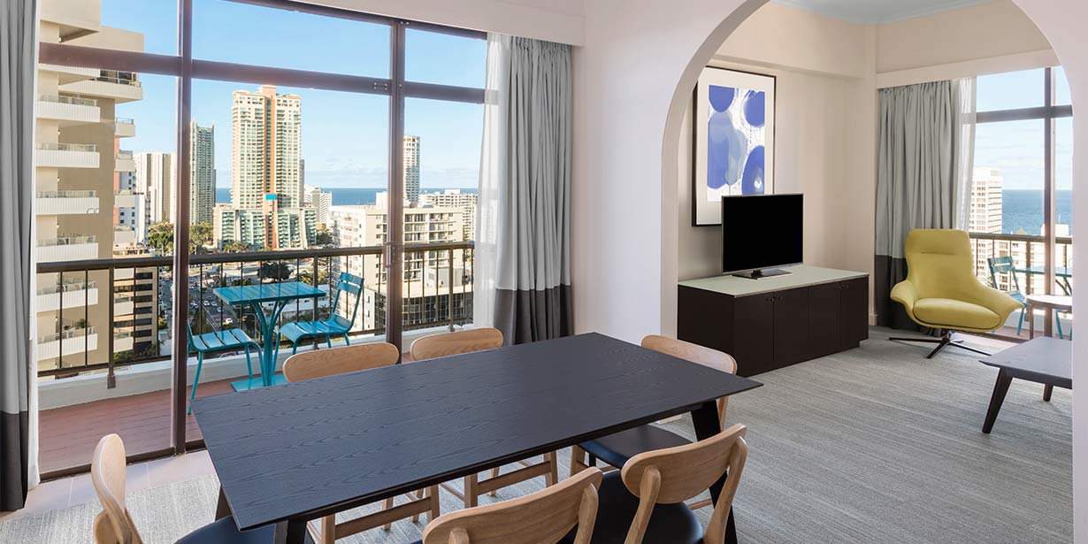 Vibe Hotel Gold Coast Book Accommodation Vibe Hotel Gold Coast Suite Dining Room 01